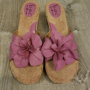 b.o.c Born Concept cork wedge sandal in pink